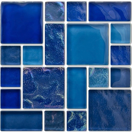 Aquabella Night Life Ballad Blend Glass Tile Random